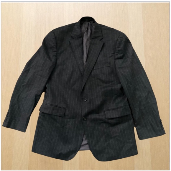Ralph Lauren Pinstripe Wool Blazer Jacket 43L - Picture 6 of 15
